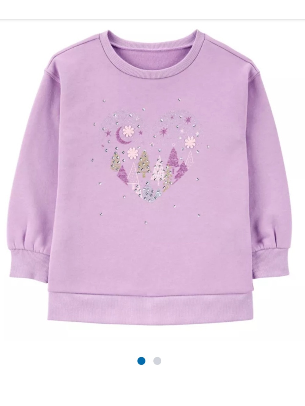 Carter’s Toddler Lavender Heart Graphic Sweatshirt